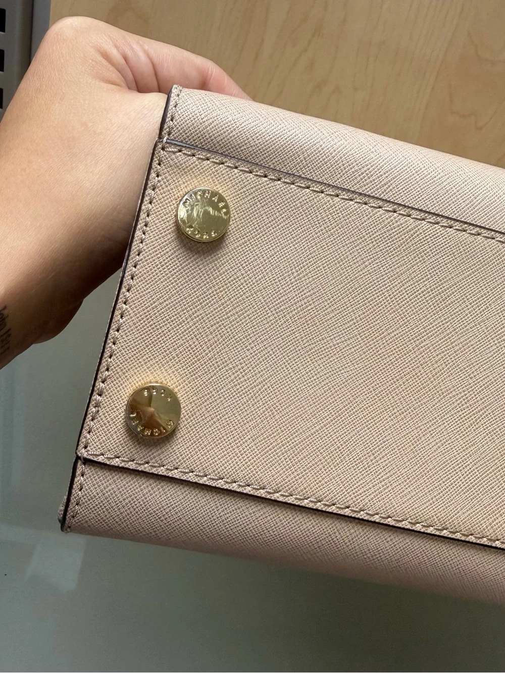 EUC Michael Kors Pink Saffiano Leather Satchel